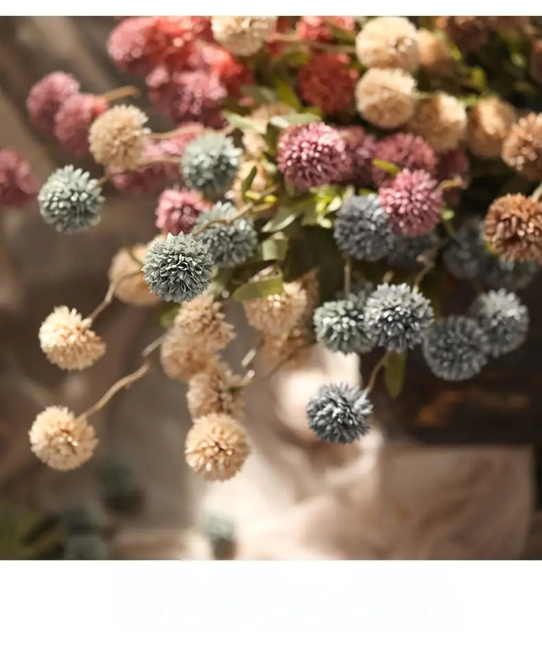 8pcs Vibrant Artificial Dandelion Bouquet