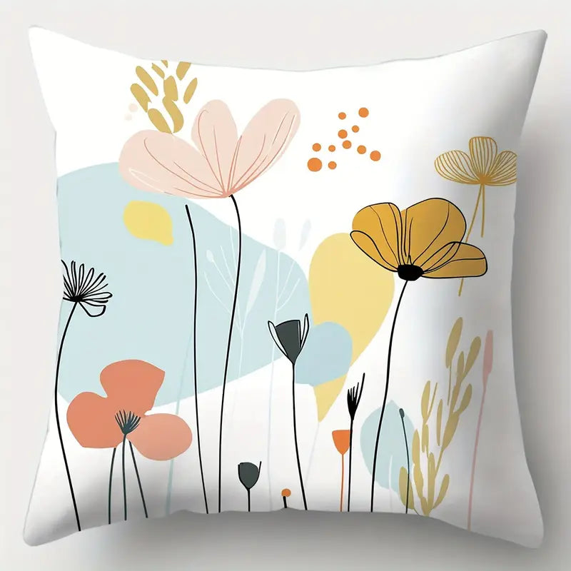 Printed Pillow Covers 4-Pack - Soft Decorative Throw Pillowcases
