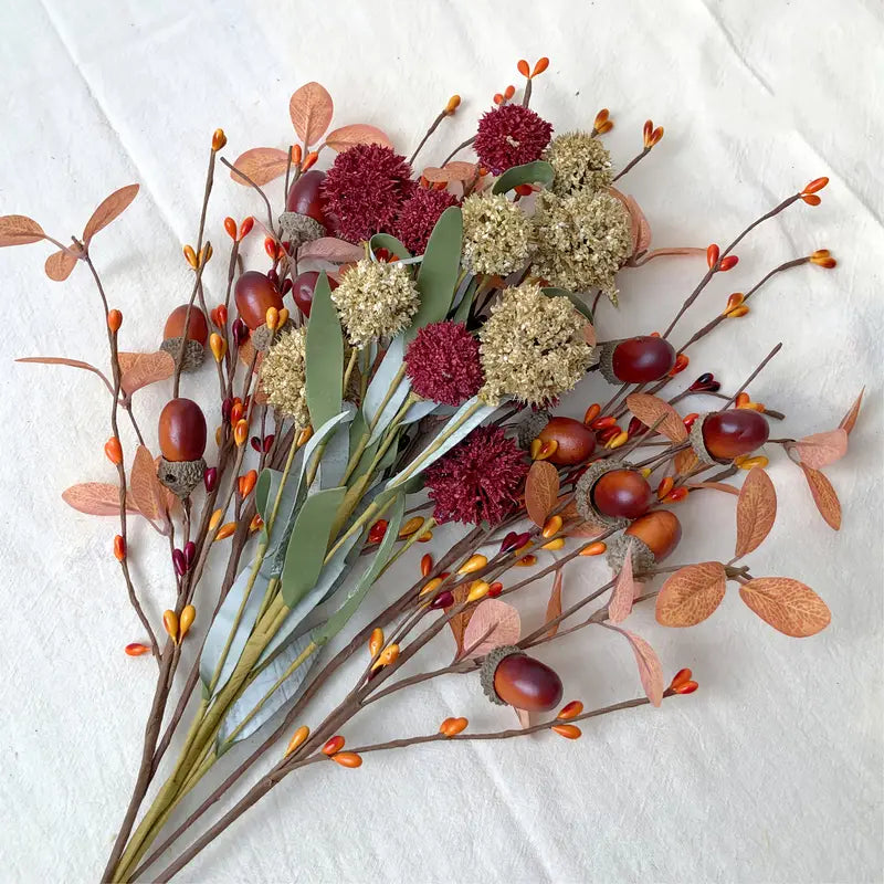 Autumn Hydrangea Artificial Flowers - DIY Thanksgiving Decor