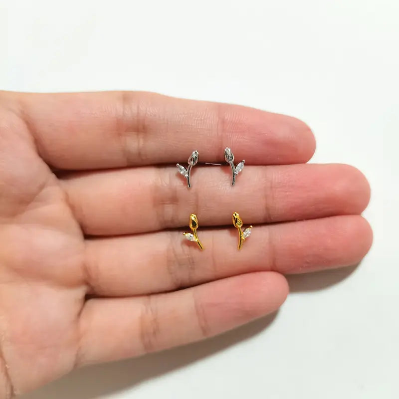 Sterling Silver Tulip Dangle Earrings - Jewelry Gift