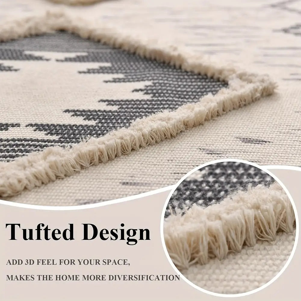 Tassel Bohemian Bathroom Rug Mat