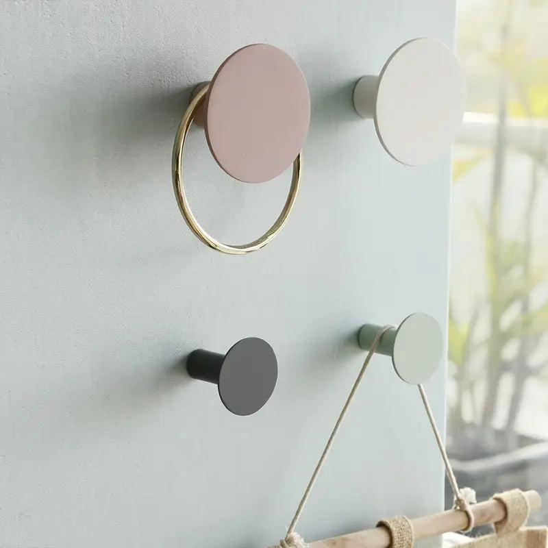 Resin Wall Hooks 4-Pack - Modern Decorative Coat Hangers