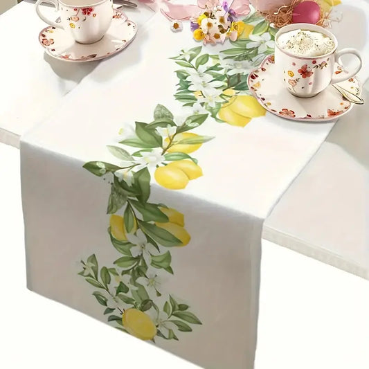 1pc Fresh Lemon Pattern Table Runner