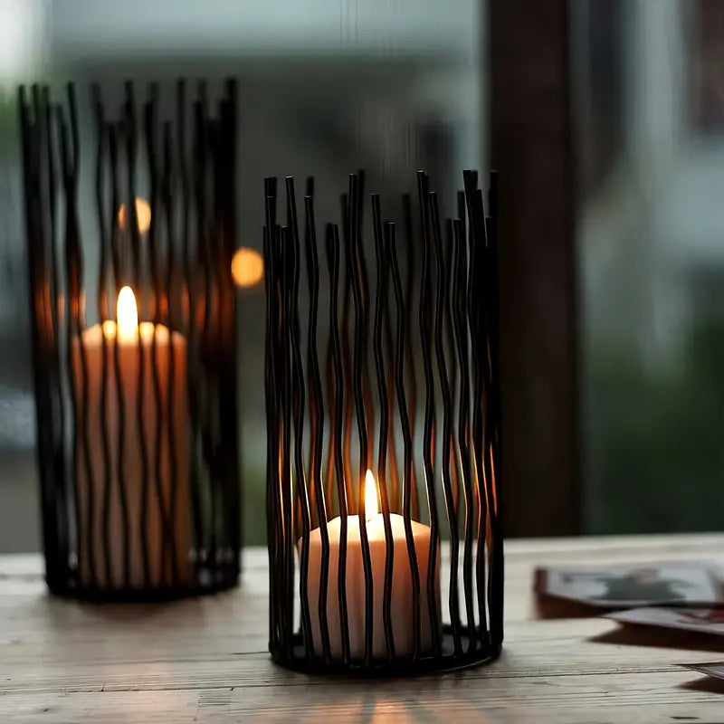 Metal Wire Candle Holders - Set of 3 - Holiday & Home Decor