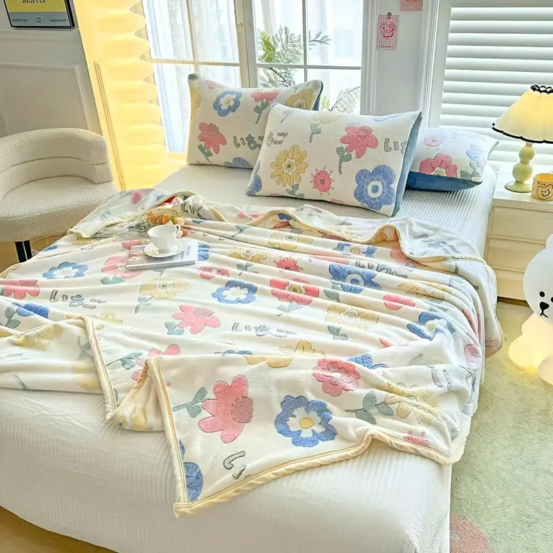 Tropical Throw Blanket - Machine Washable, Stain Resistant