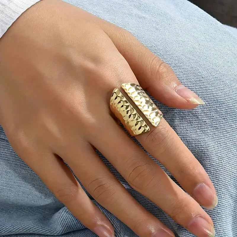 1 bague ouverte réglable simple et classique pour femme