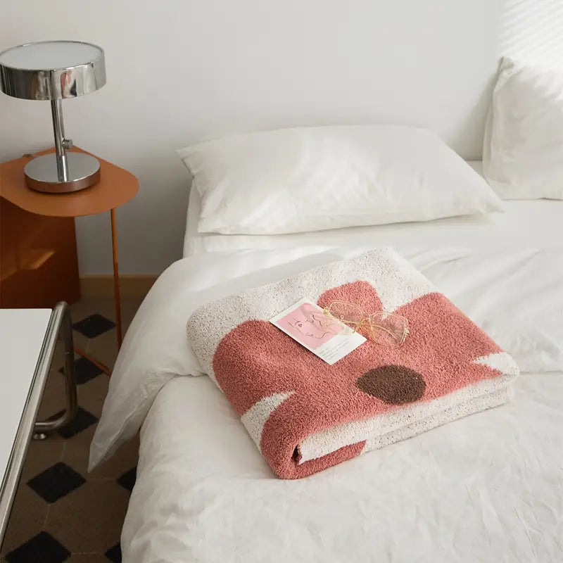 Son to Mom Throw Blanket - Warm Fleece Sofa Bed Camping