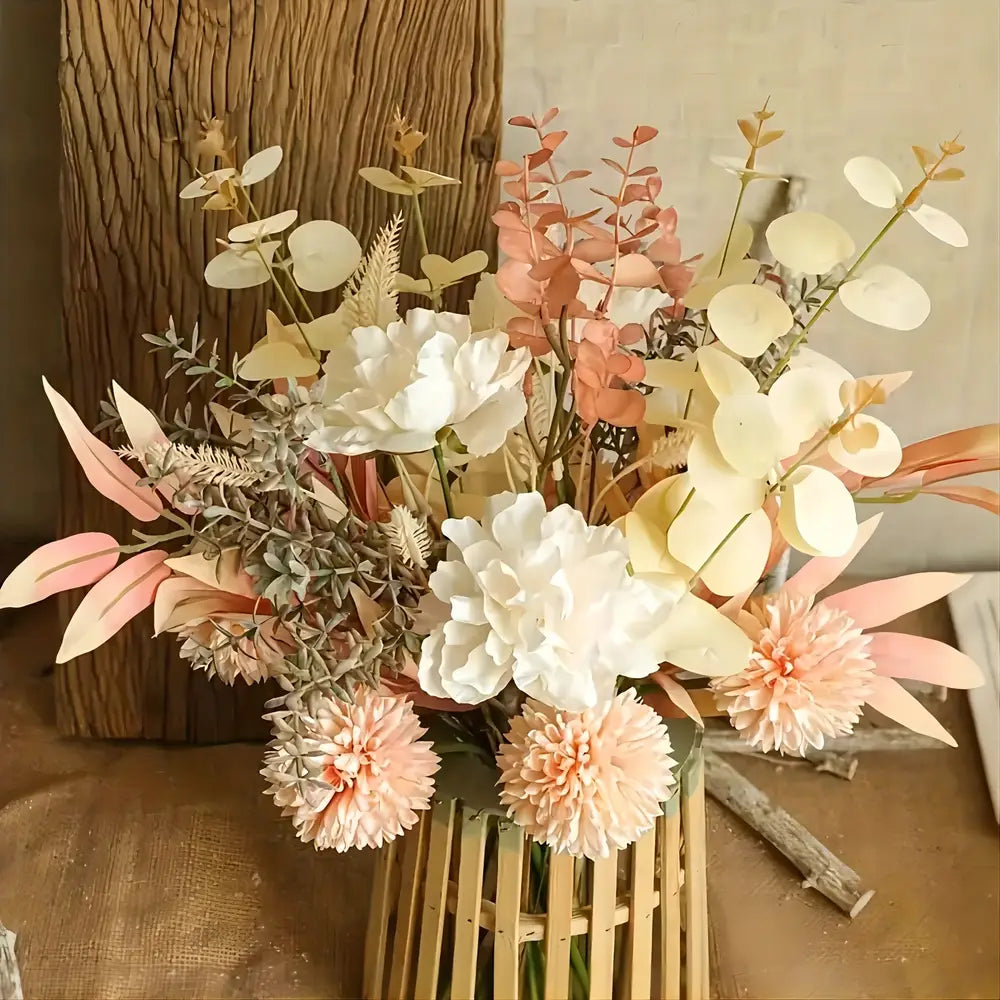 1pc Artificial Silk Flowers For Home Decor And Wedding