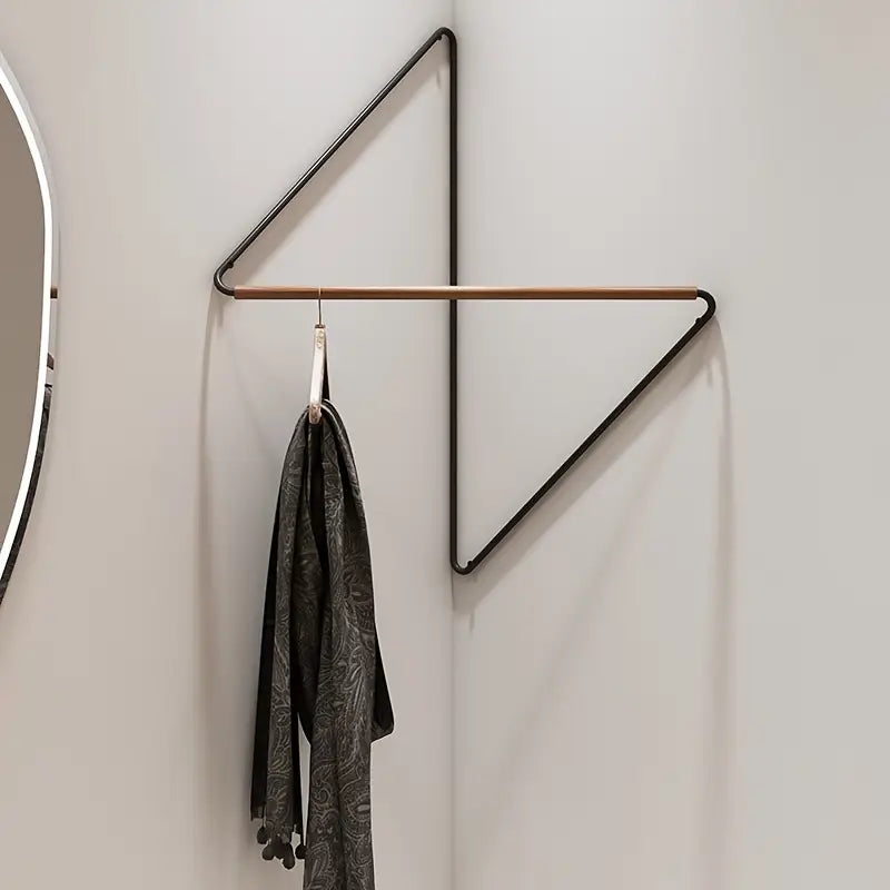 Corner Coat Rack Wall Mount - Modern Metal, Waterproof, Rustproof