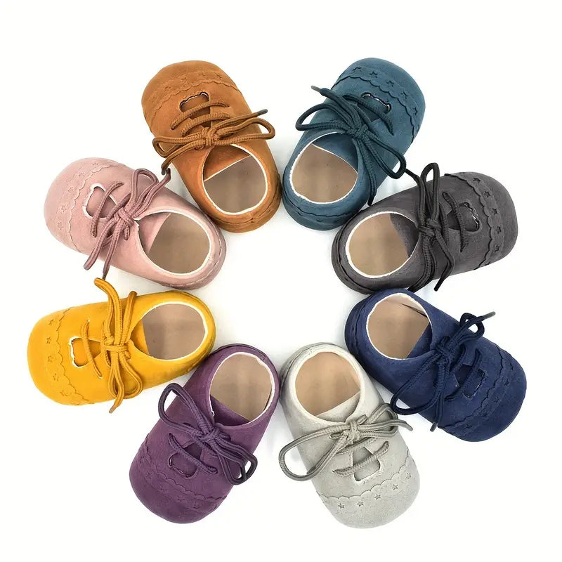 Vintage Star Pattern Toddler Sneakers | Casual Lace-Up Shoes for Boys & Girls
