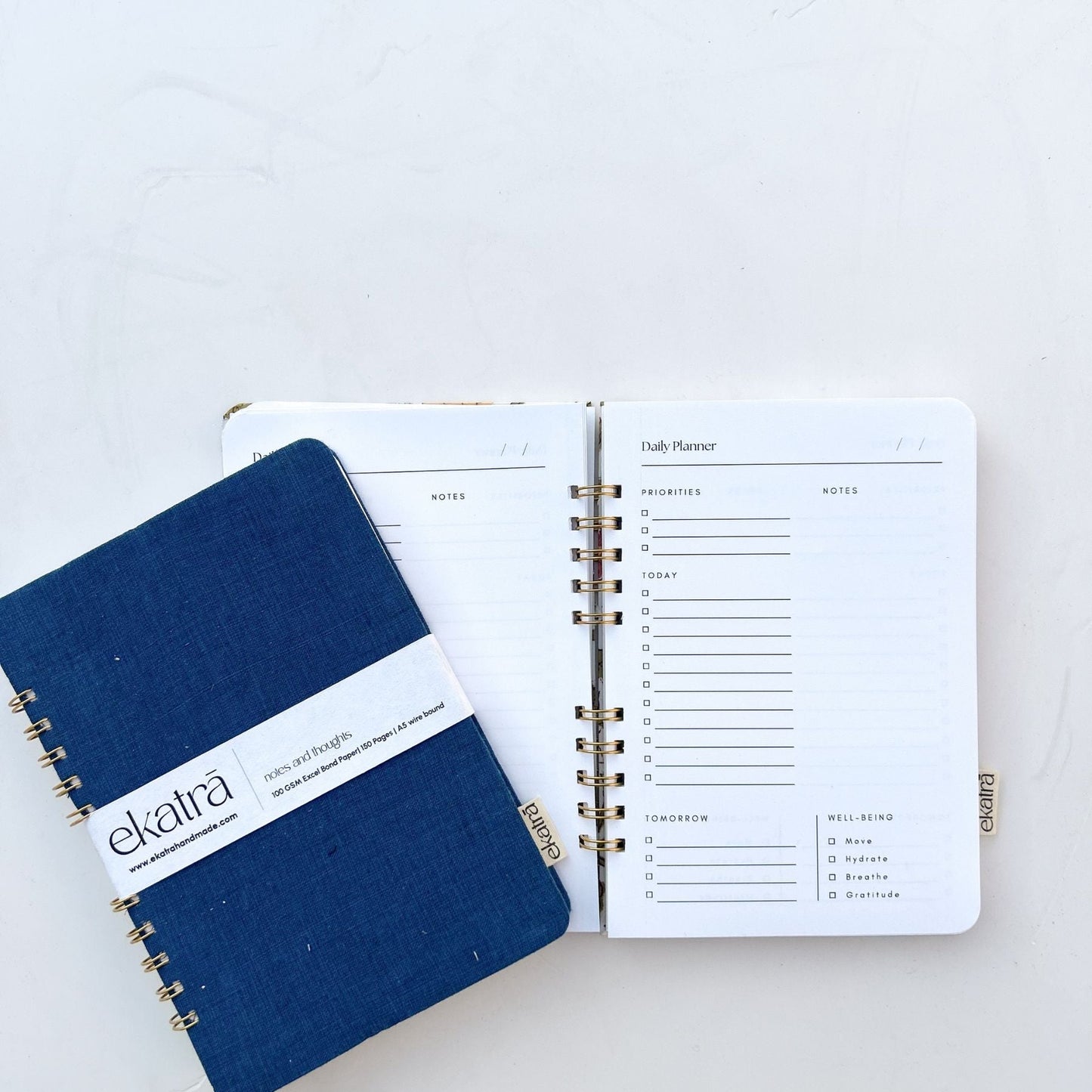Hand-Stitched Wire-Bound Journal - A5, 5 Cover Prints