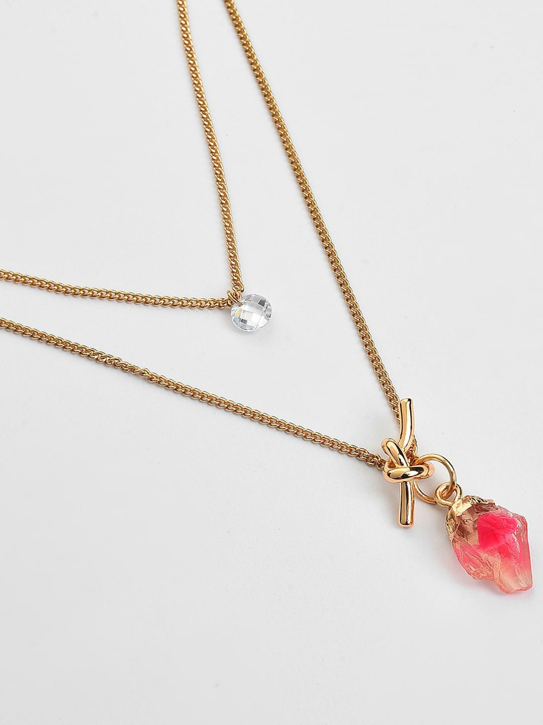 Red Gold-Plated Pendant Set – Necklace Pendants – Pack of 2 – 52cm Length