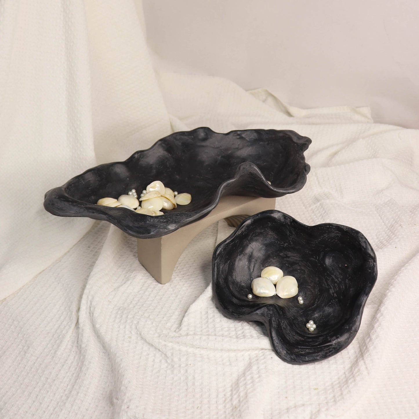 Recycled Marble Dust Serving Bowl - Food-Safe