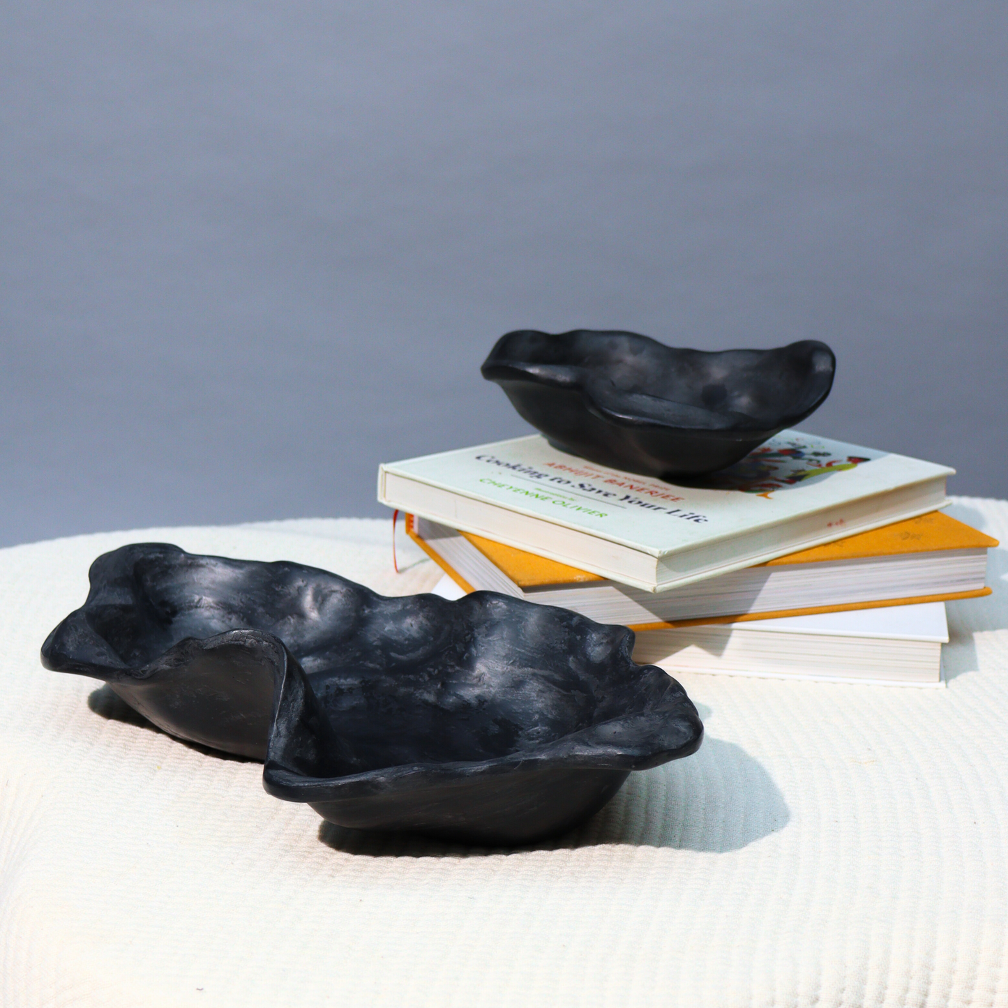 Recycled Marble Dust Serving Bowl - Food-Safe