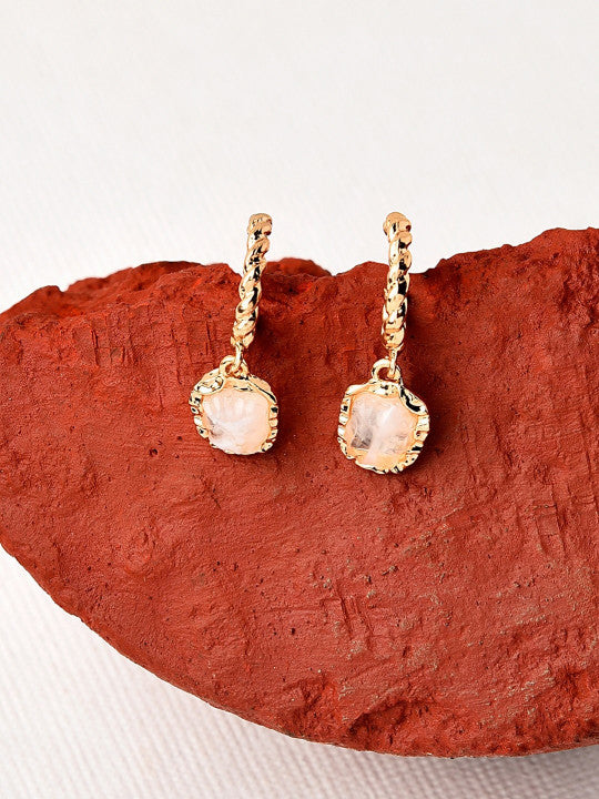 Fashion Drop Earrings – Jewellery Accessory – Two-Tone Metal, Lever Back