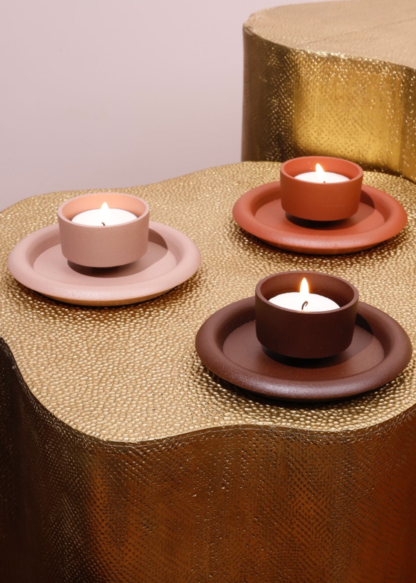 Terra Tea Light Holders - Set of 3