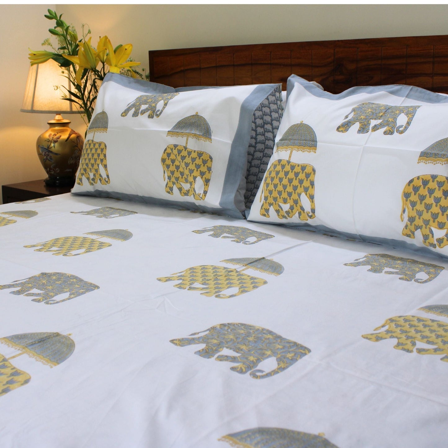 Bedsheet | Cotton Handblock | Set of 3