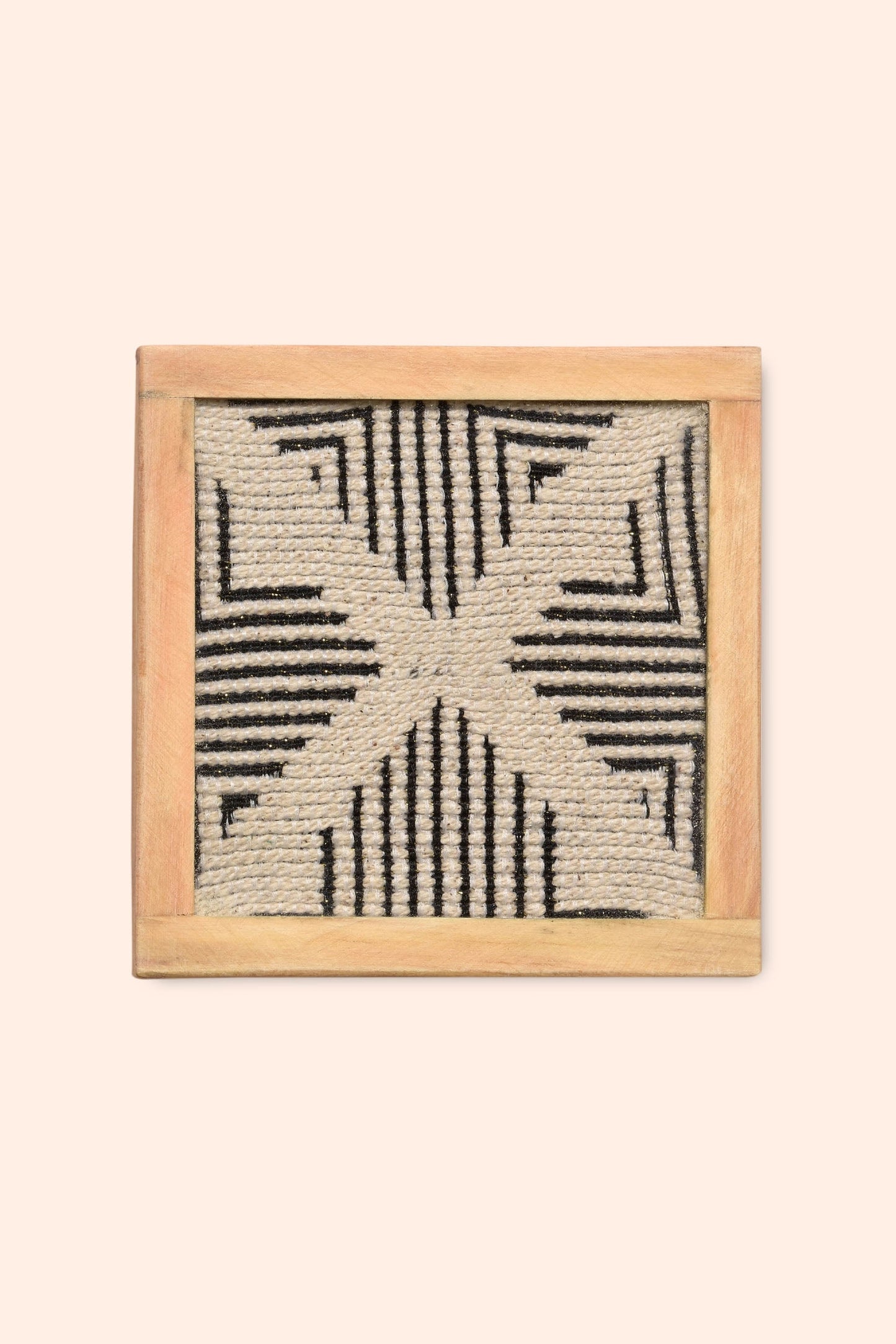 Pollux Handwoven Coasters - Set Of 2 Pcs with Coaster Holder