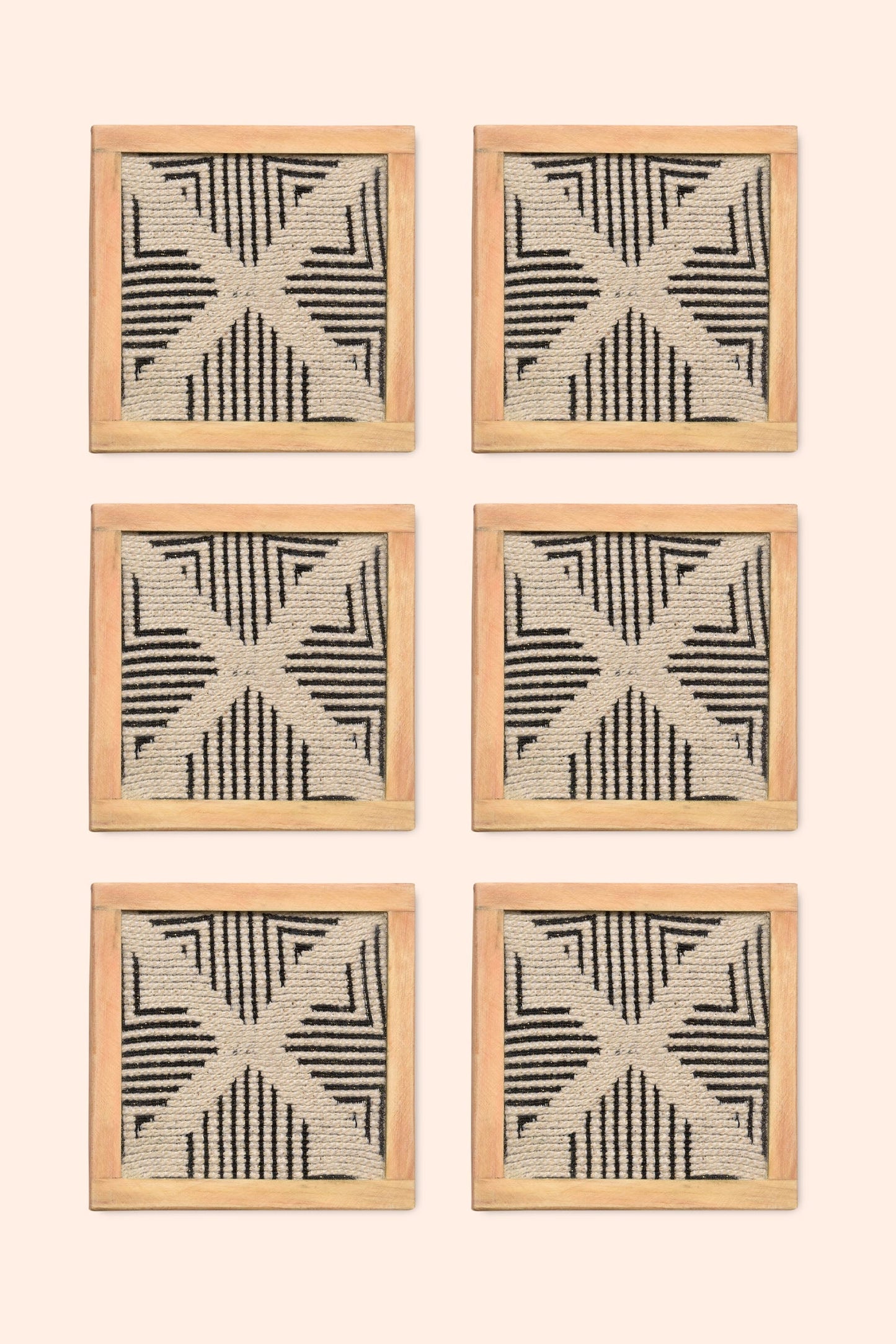 Pollux Handwoven Coasters - Set Of 2 Pcs with Coaster Holder