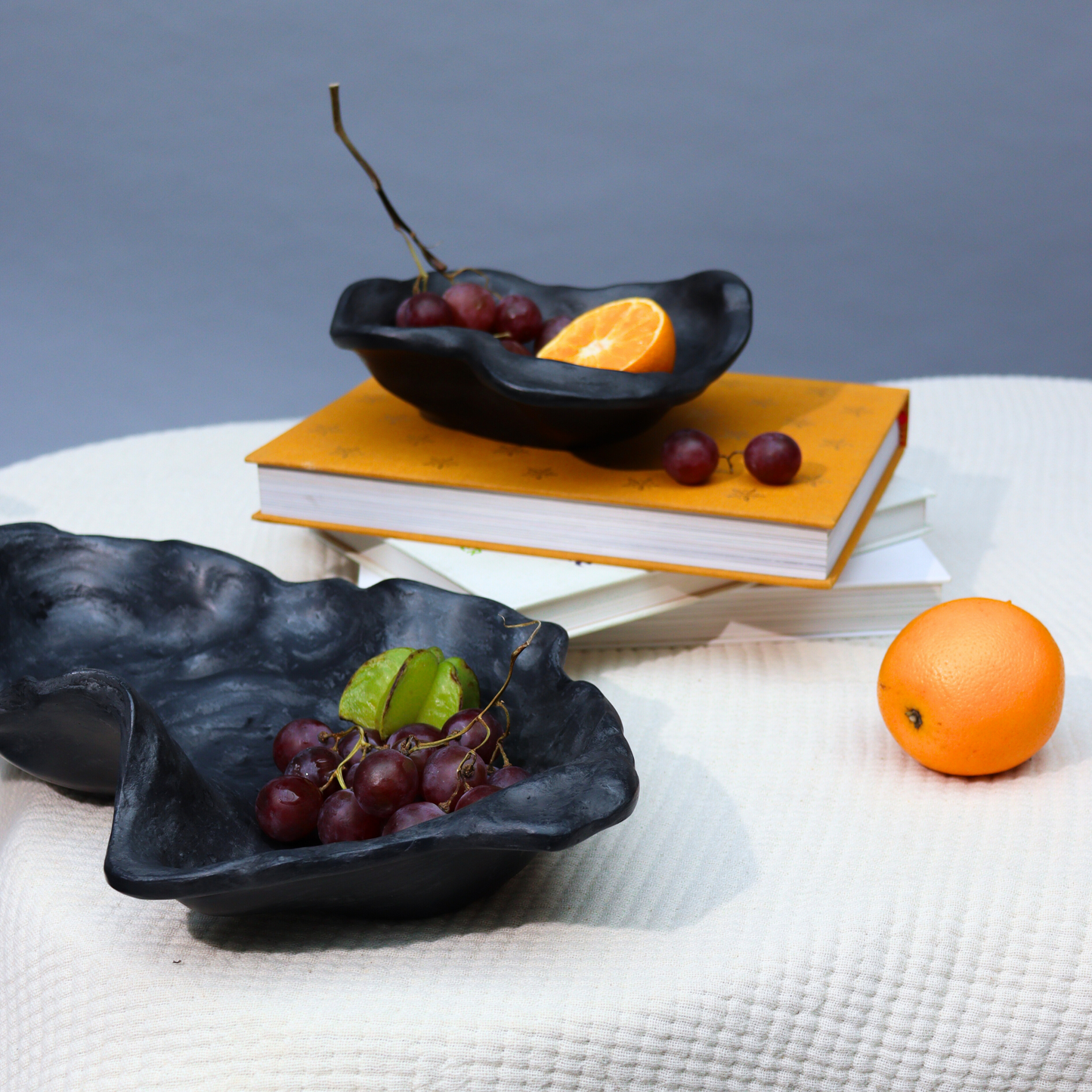 Recycled Marble Dust Serving Bowl - Food-Safe