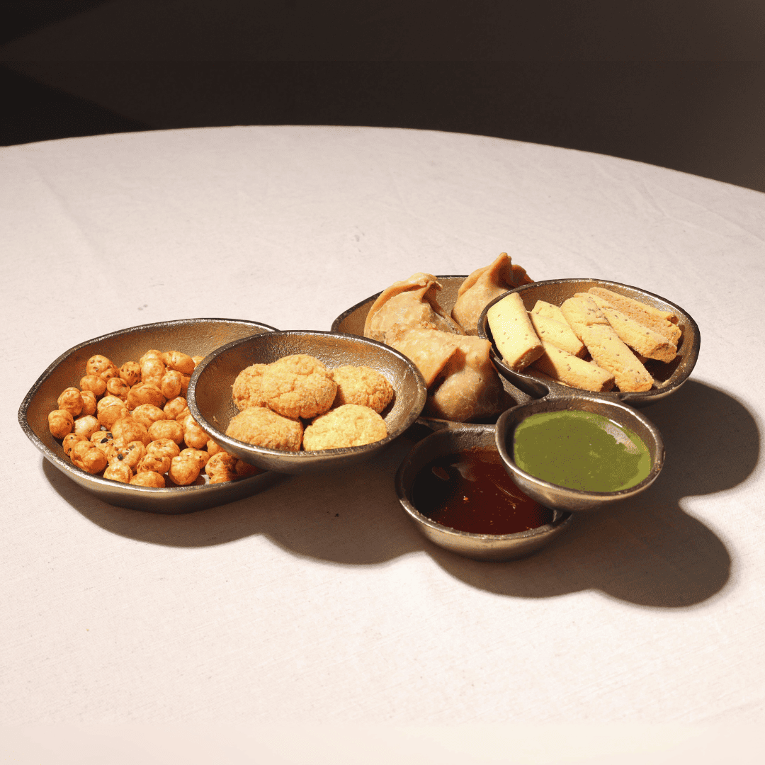 Textured Aluminium Serving Bowl - Gold Finish, Small & Large Sizes