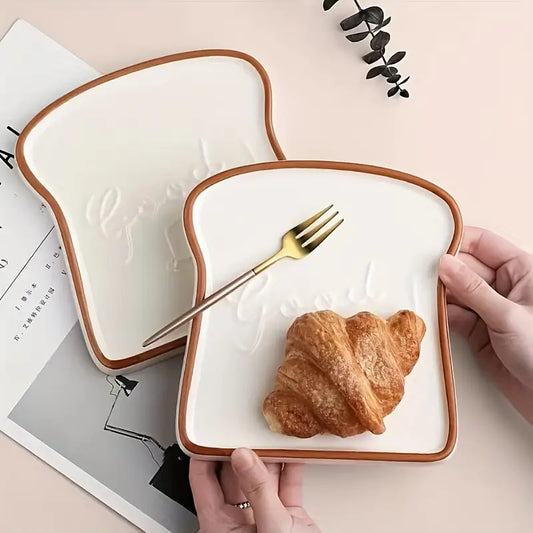 1-2PCS Ceramic Dessert Plates – Elegant Multipurpose Tableware for Home & Café