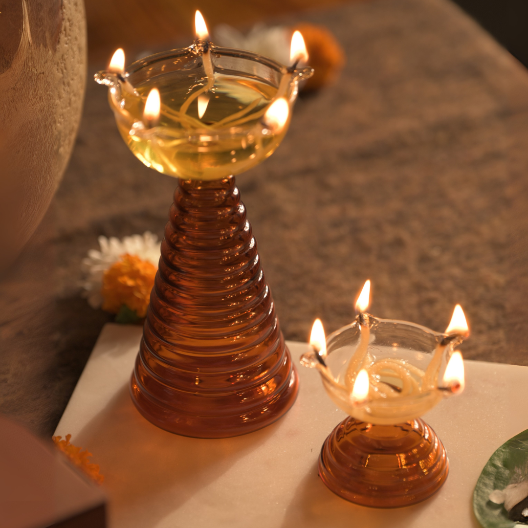 Glass Tea Light Candle Holder