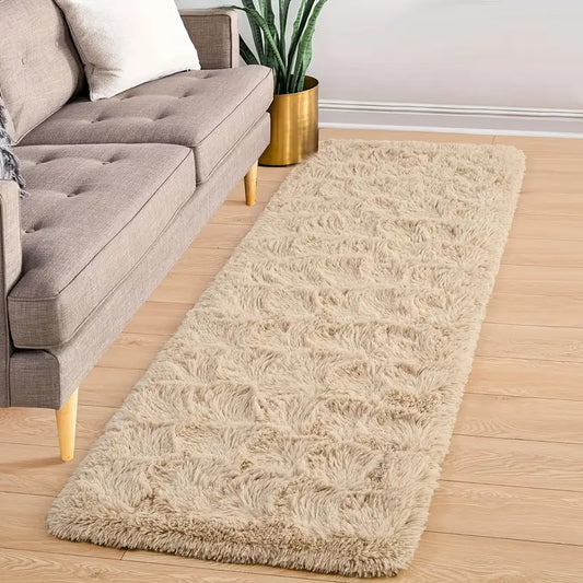 Soft Plush Area Rug: Bedroom Living Room Polyester Carpet