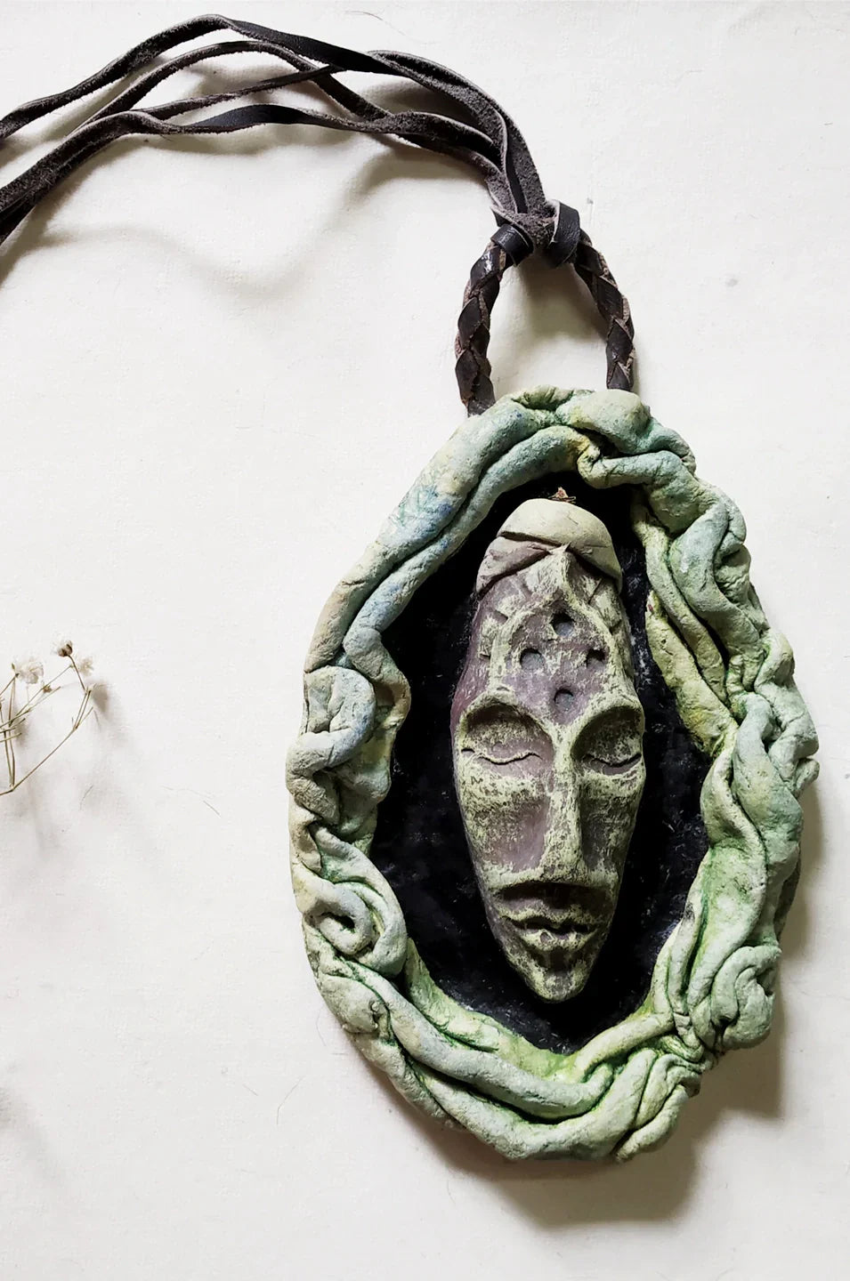 Papier-mâché Handcrafted pendant-Mask