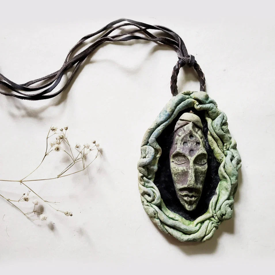 Papier-mâché Handcrafted pendant-Mask