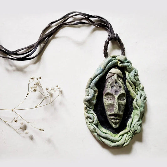 Papier-mâché Handcrafted pendant-Mask