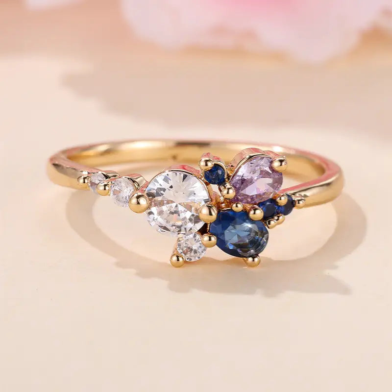 Boho Zirconia Engagement Ring - Wedding Gift