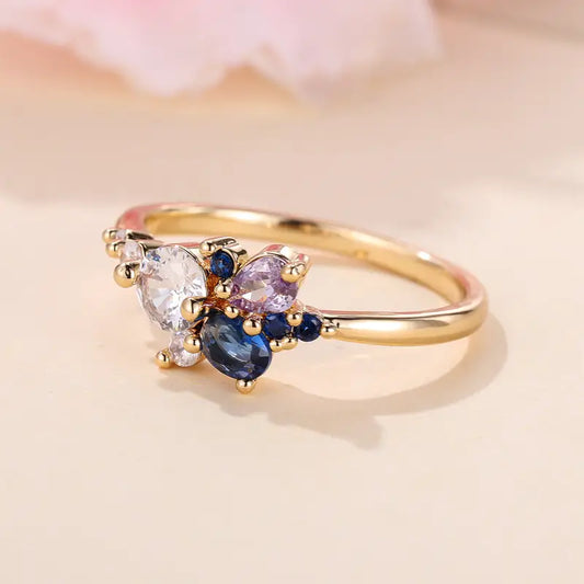 Boho Zirconia Engagement Ring - Wedding Gift
