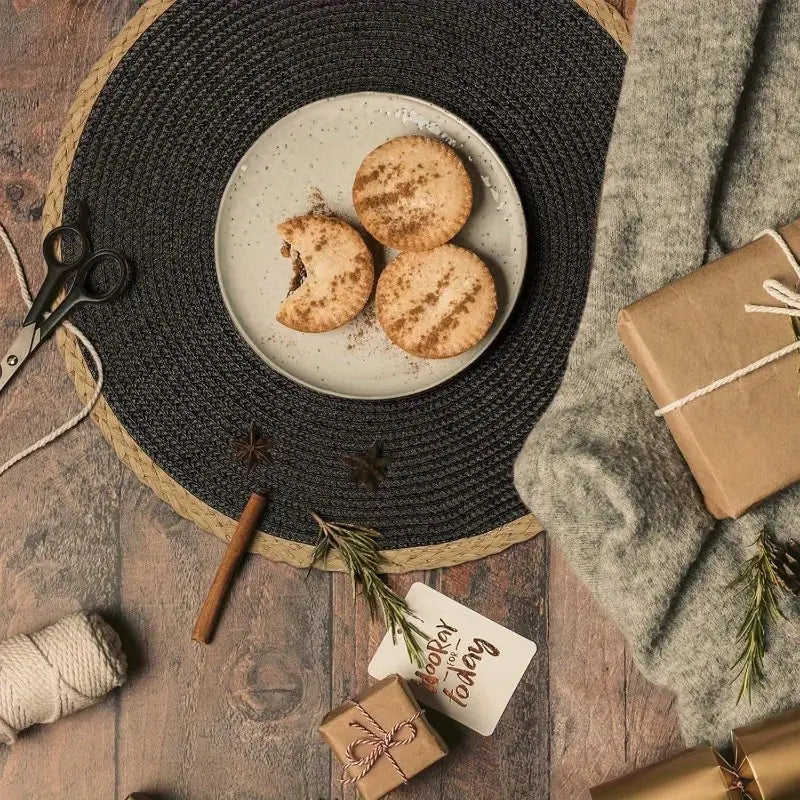 Round Braided Placemats - Washable, Heat Resistant, Non-Slip Dining Table Mats