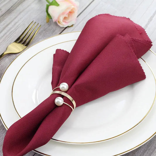 Pearl Napkin Rings - Elegant Serviette Holders for Weddings and Parties