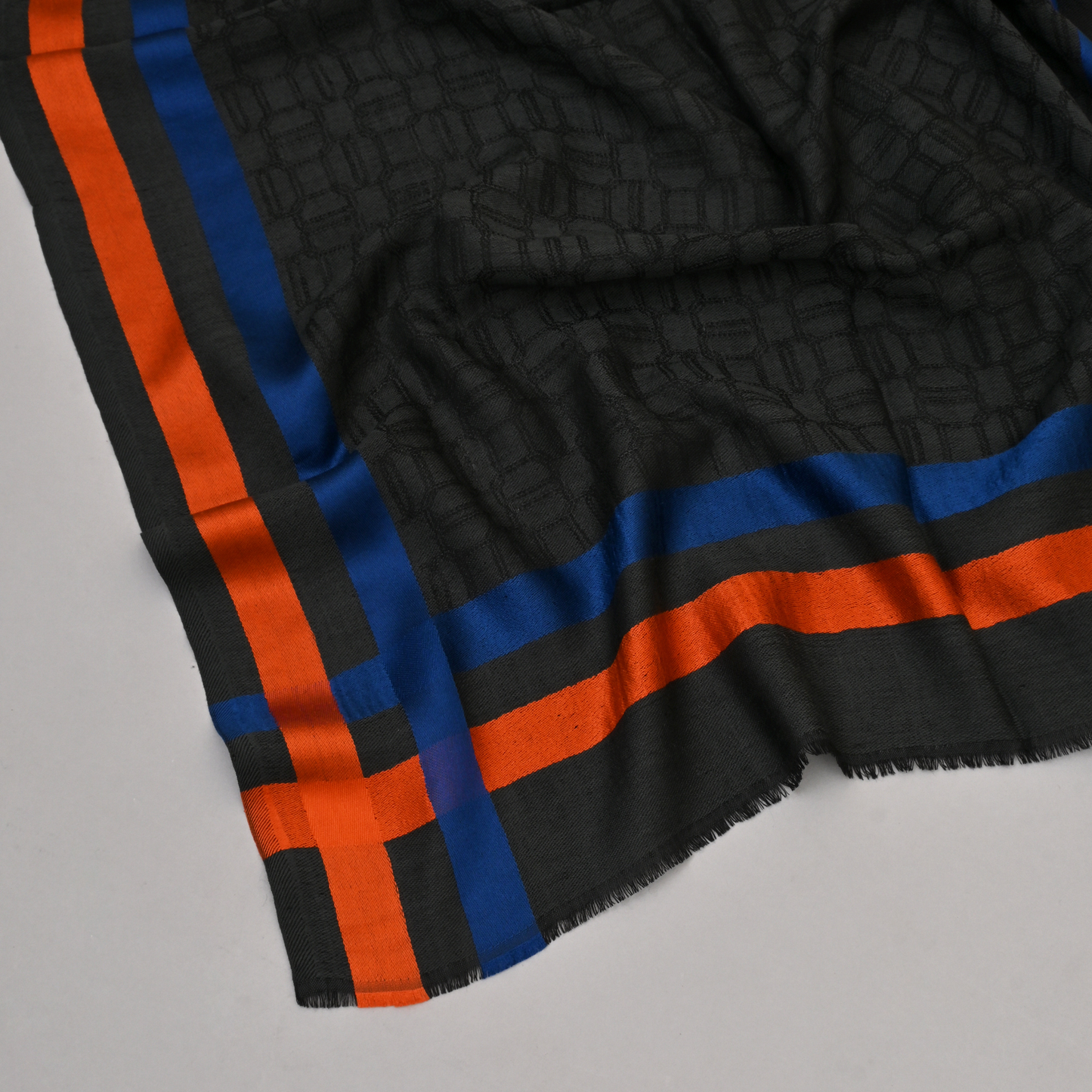 Scarf | Wool Silk Unisex | Maroon Orange