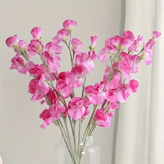 Artificial Sweet Pea Flowers - Wedding Bouquet Centerpiece Decor