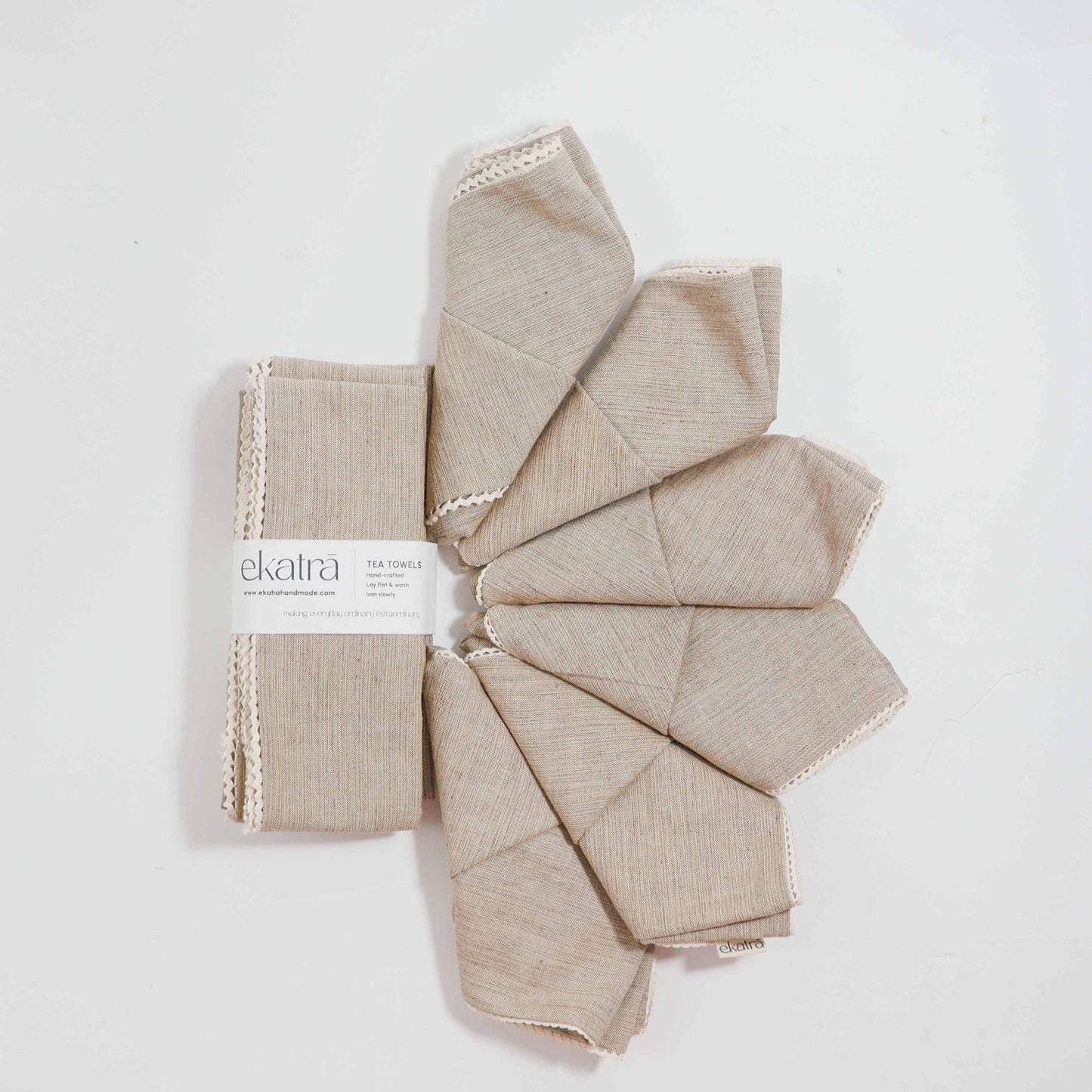 Cotton Absorbent Tea Towel - Sets of 4, 6 or 8
