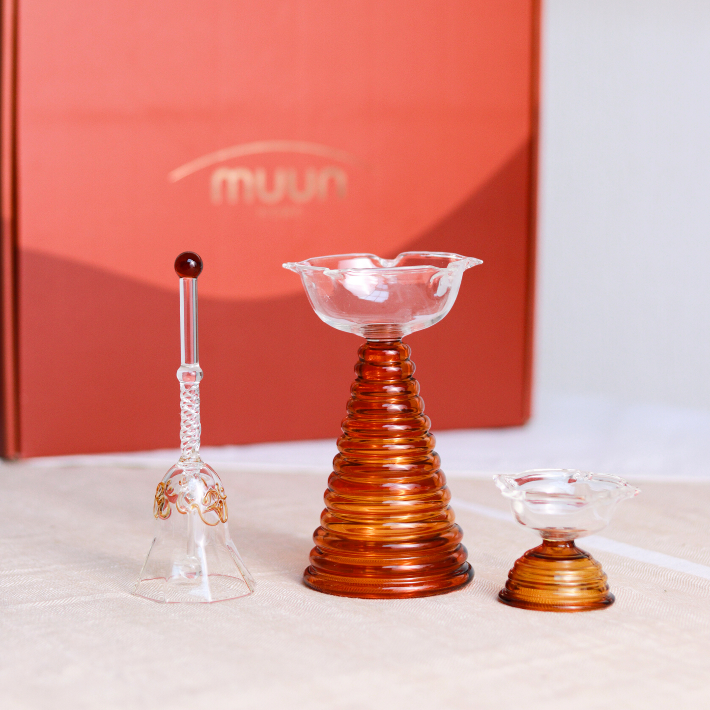 Glass Tea Light Candle Holder - Modern Diya Design
