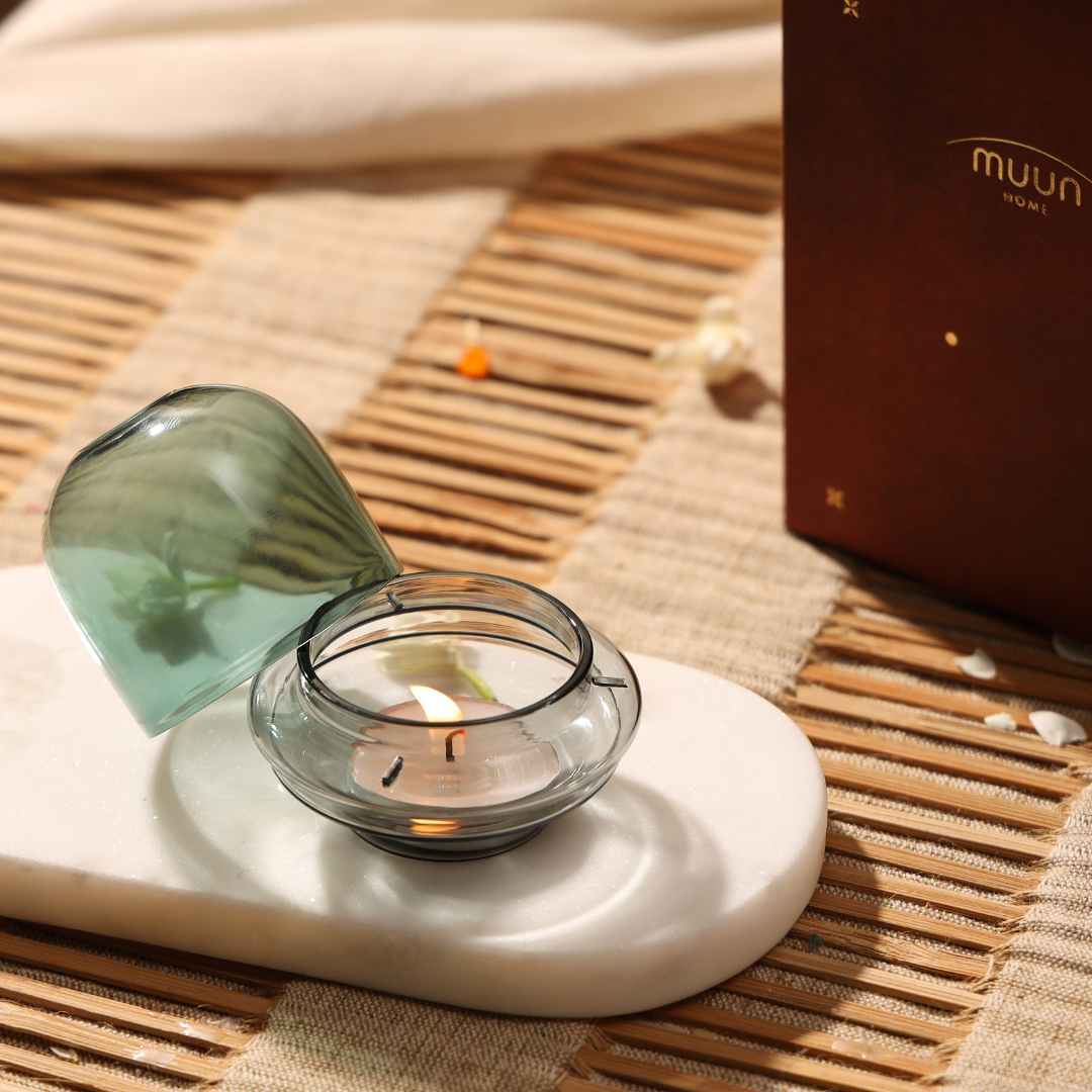 Borosilicate Glass Candle Holder Dome - 2 Colors