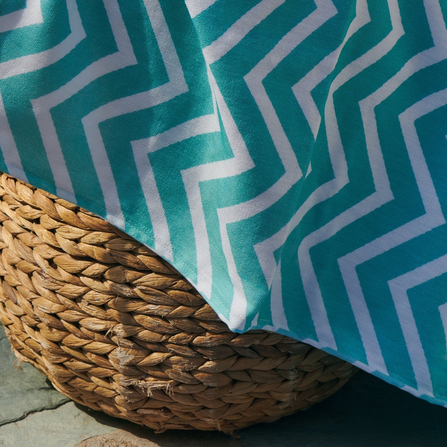 Cotton Hammam Terry Towel - XL, Chevron Pattern