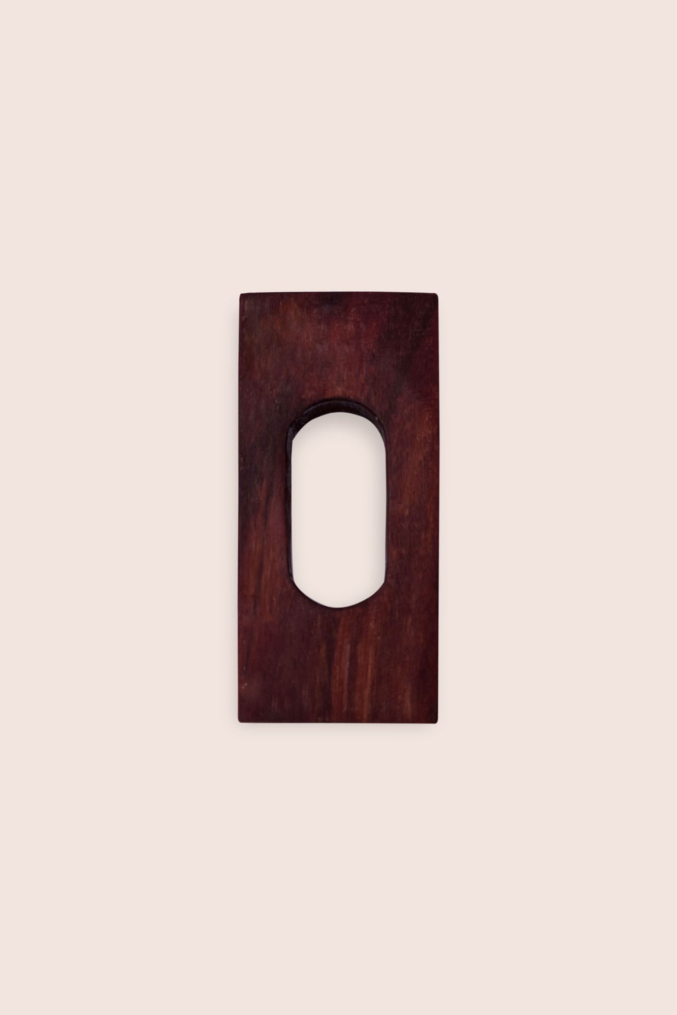 Handmade Natural Wood Rectangular Napkin Ring - Set of 2