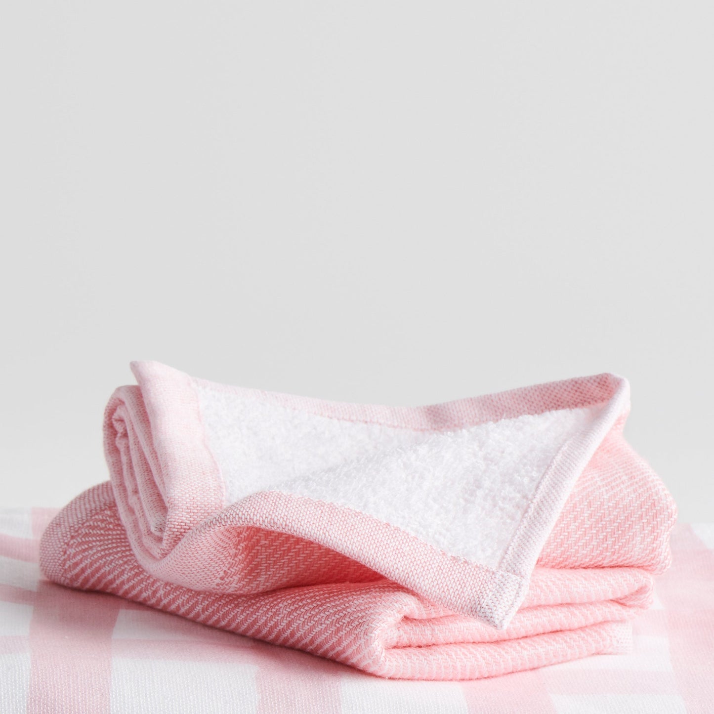 Hammam Terry Face Towel - Cotton, Quick-Drying, Peach