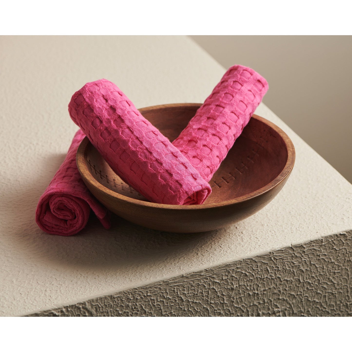 Cotton Waffle Towel - Rose, Quick Drying