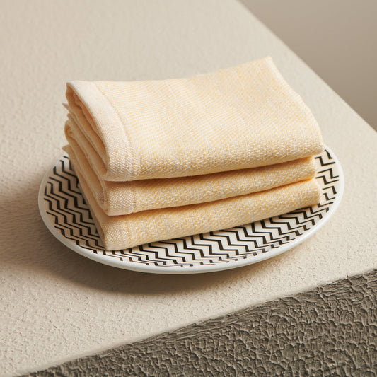 Cotton Hammam Terry Face Towel - Melon Pattern, Quick-Drying