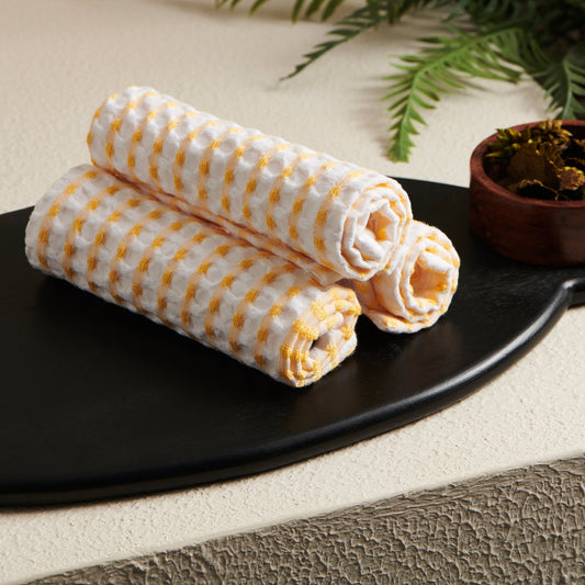 Cotton Waffle Face Towel - Quick Drying