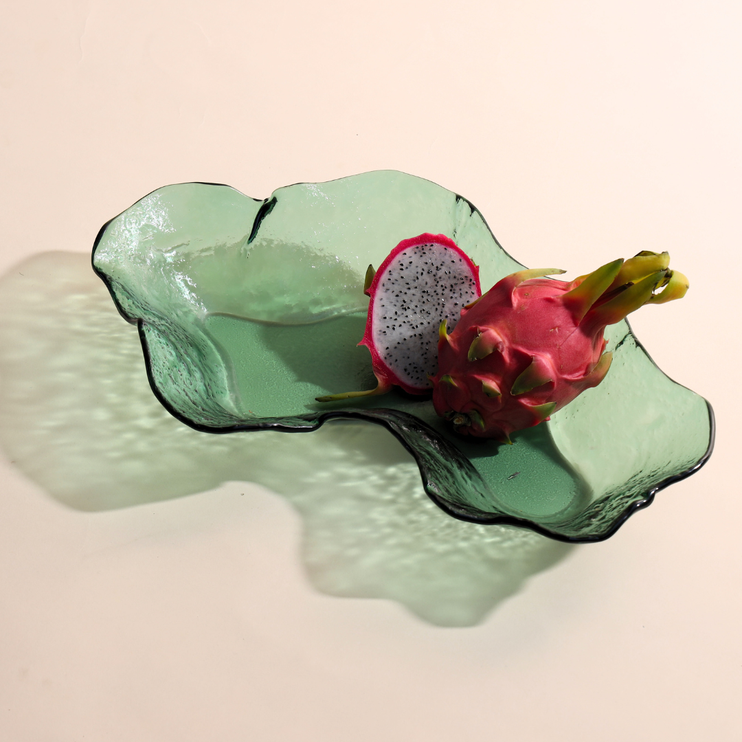 Slumped Glass Serving Bowl - Organic Silhouette