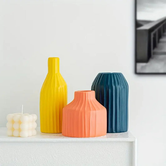 Macaron Vase Set - Elegant Decorative Ornaments Storage