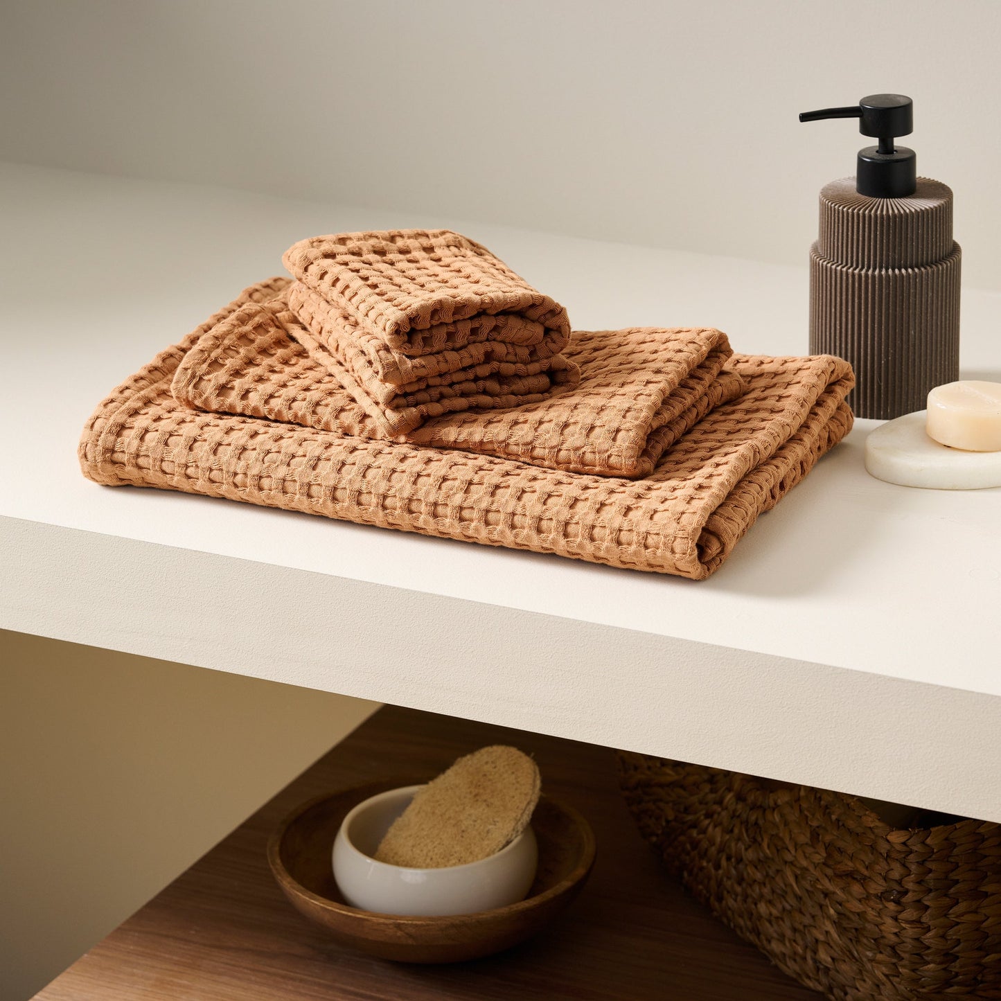 Chalk | Cotton | Waffle | Bath Set