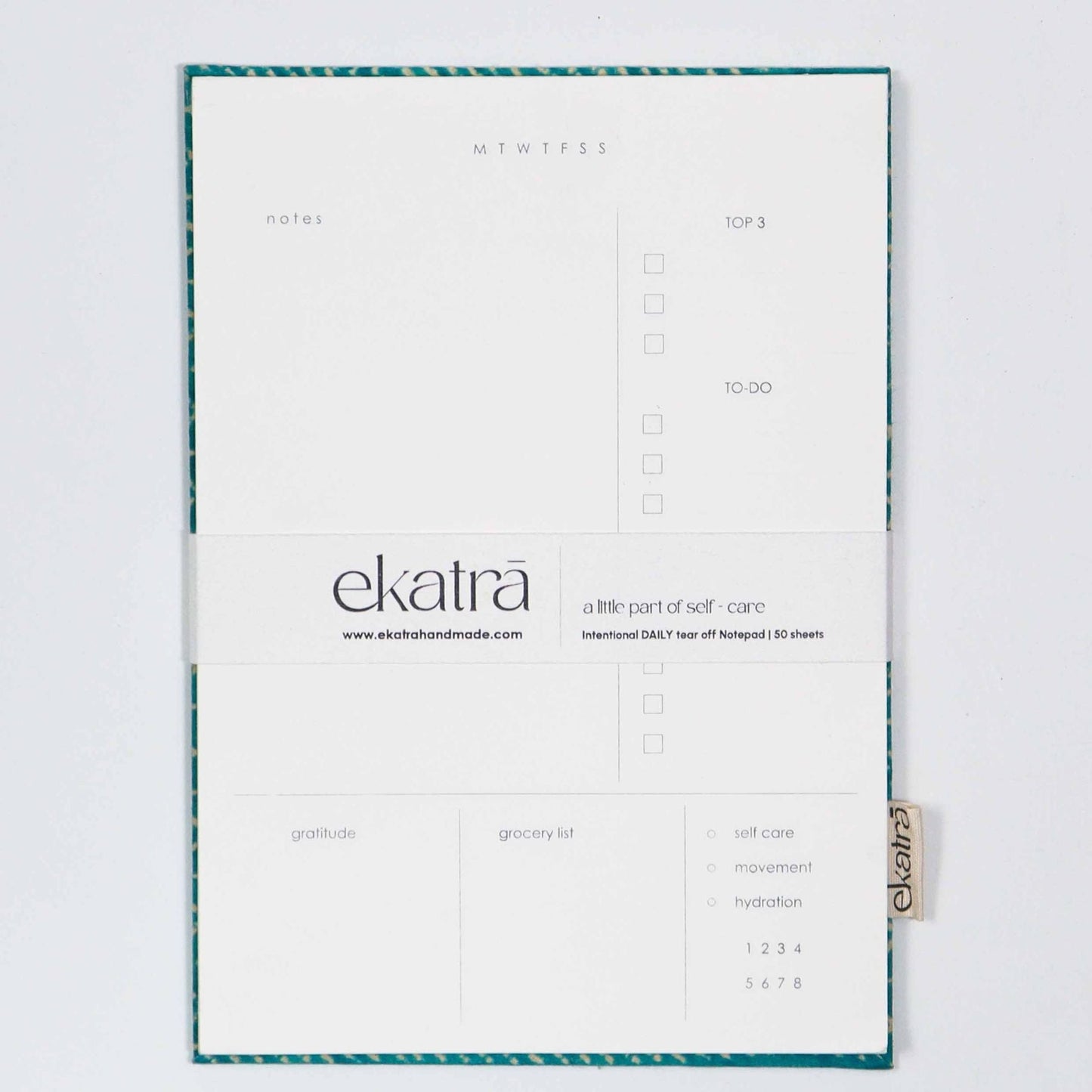 Recycled Paper Notebook Daily Planner - 60 Sheets